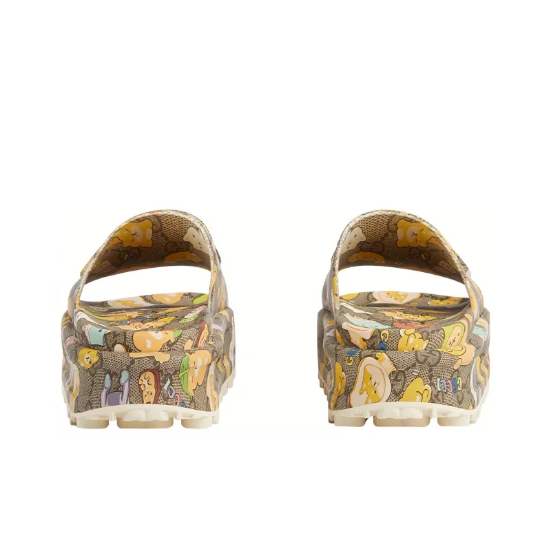 GUCCI Pikarar X GUCCI Women's Slide Sandal 'GG Animal Print' Women's-3