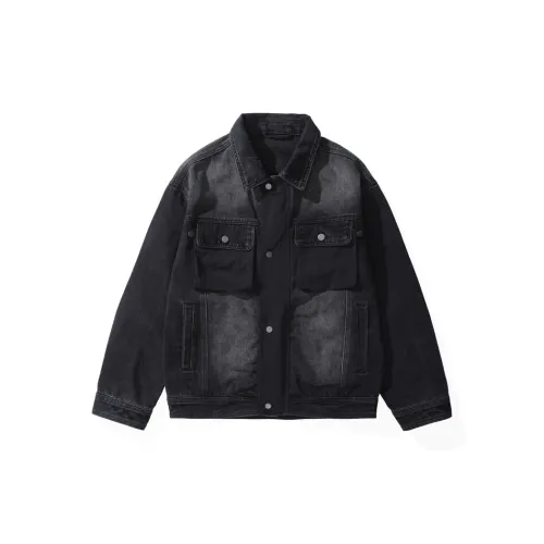 SWISS MILITARY Denim Jackets Men Black