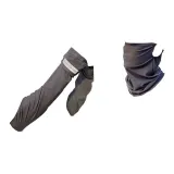 Dark Gray Long Label Face Masks+Sleeve Covers