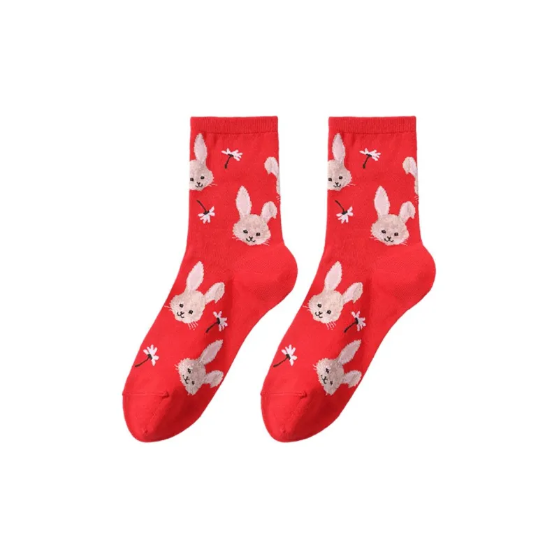 Tutuanna* Mid Calf Socks Women's 1 Pack Red-0