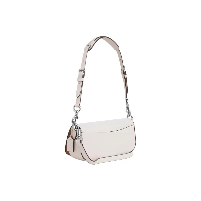 COACH Leather Shoulder Bag, Crossbody Bag, Handbag Trumpets Women's White-1