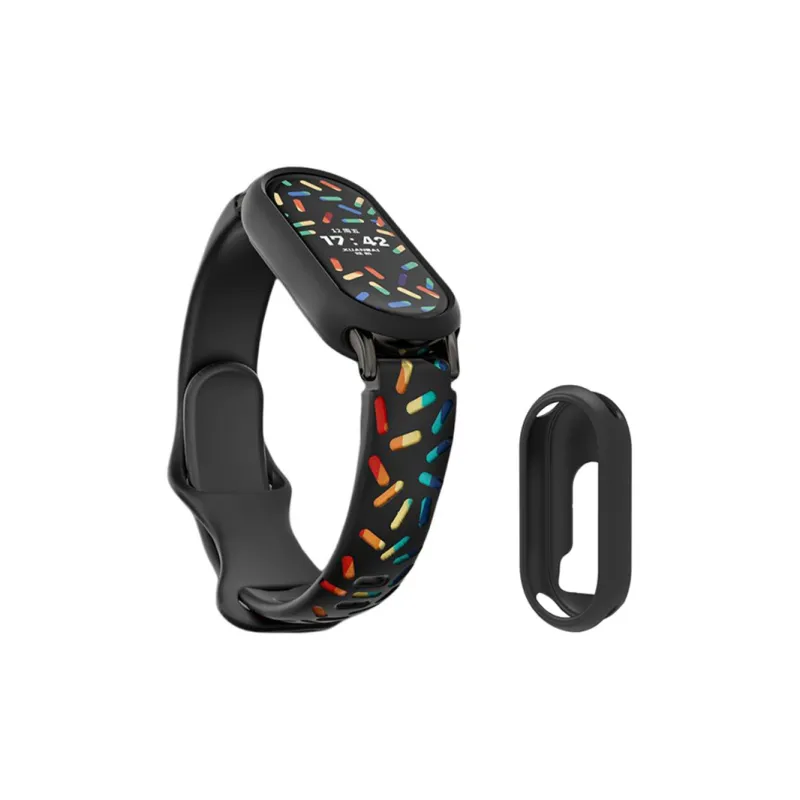Yu Qing Compatible Xiaomi Smart Band 9/8/7 All NFC Version Smart Silicone Wristband Watch Bands 210mm Unisex-7