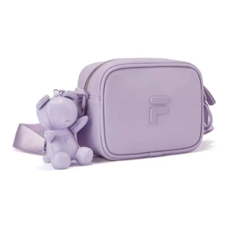 FILA FUSION Polyurethane Cute Bear Shoulder Bag, Crossbody Bag Regular Women's Light Lavender-2
