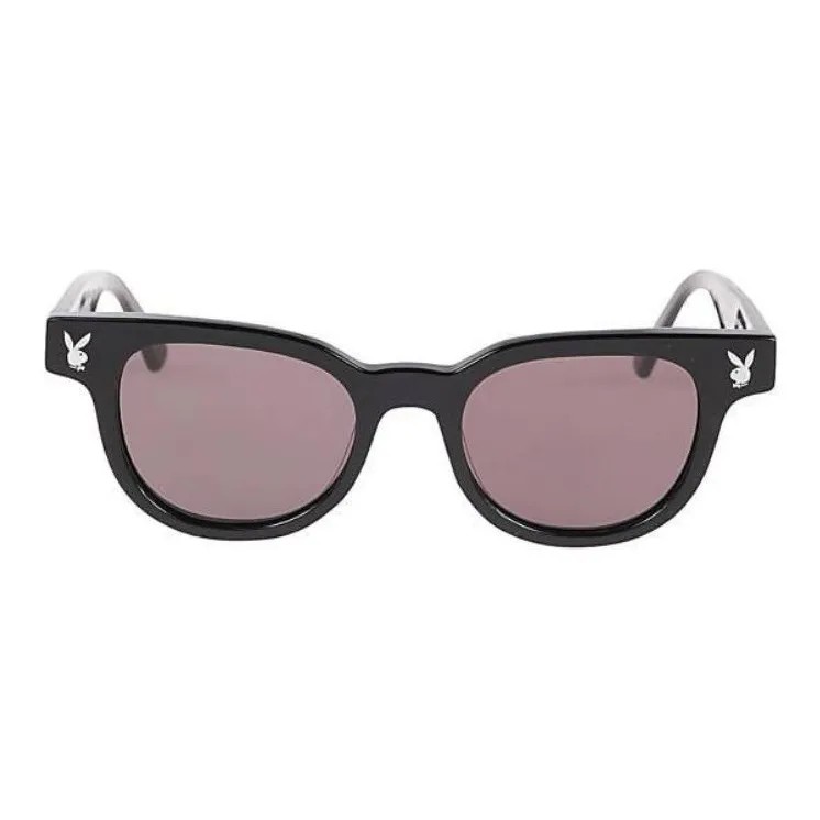 PLEASURES Acetate Oval Sunglasses Men's Black-1