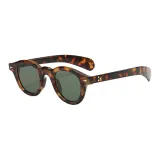 Tortoiseshell Frame with Dark Green Lens