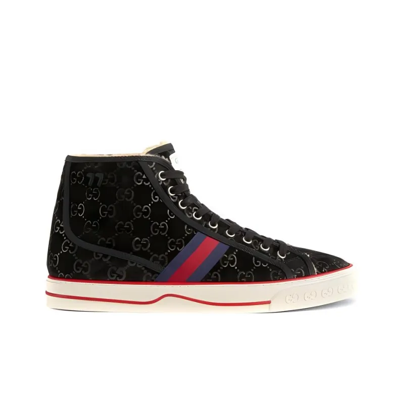 GUCCI Tennis 1977 Stylish Skateboarding Shoes Women's Black-1