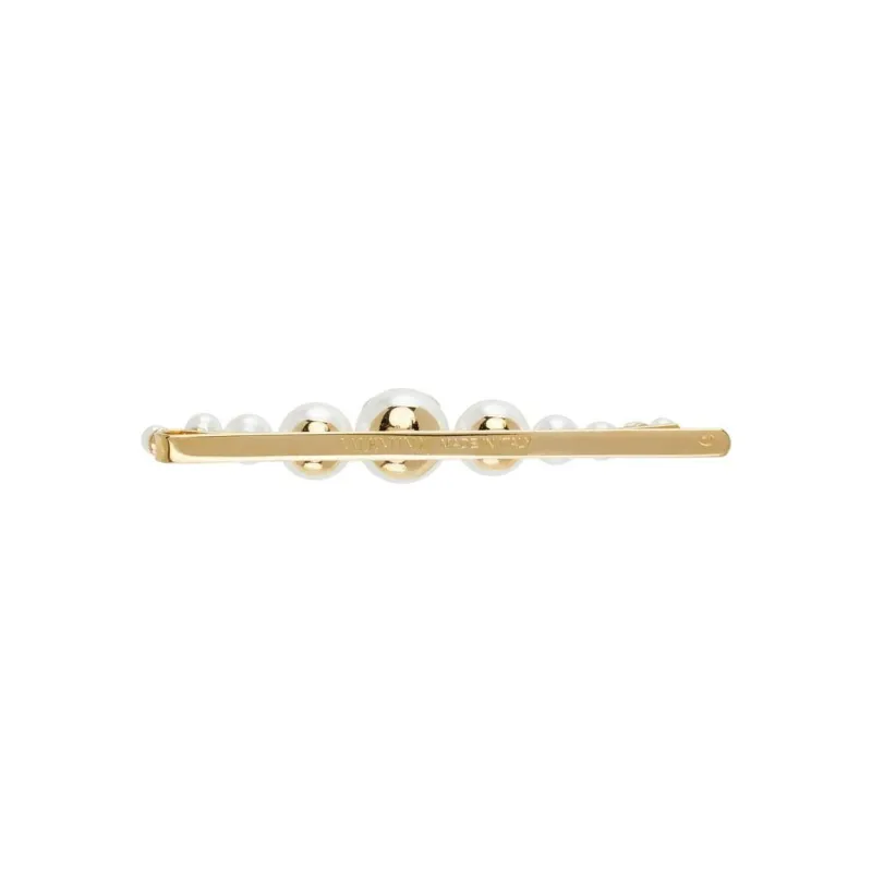 Valentino Brass Hair Clips Women's Gold-1