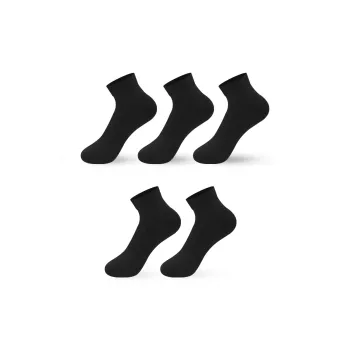 INVISIBLE Ankle Socks Unisex 5 Pack Black