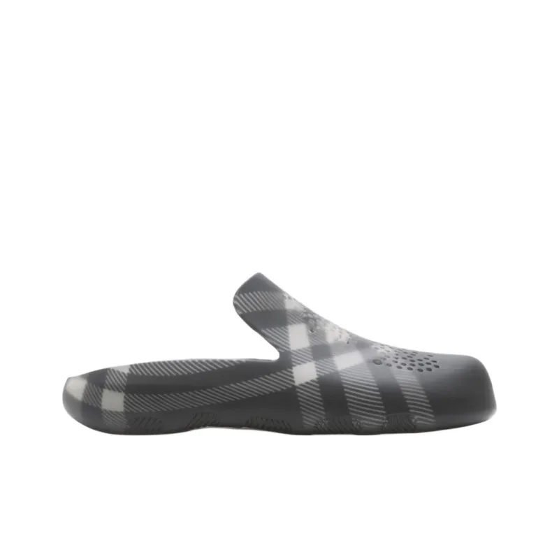 Burberry Slip Resistant Wrap toe Slippers Men's Gray White-1