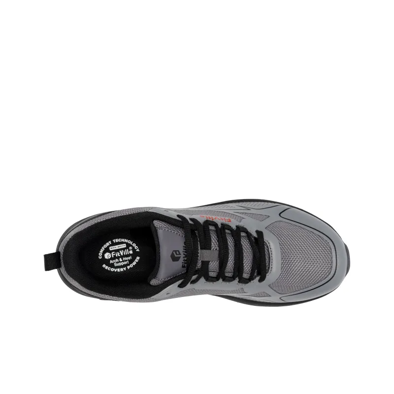 Fitville Running Shoes Men Low Top Sky Blue/Black Gray/Silver Gray-7