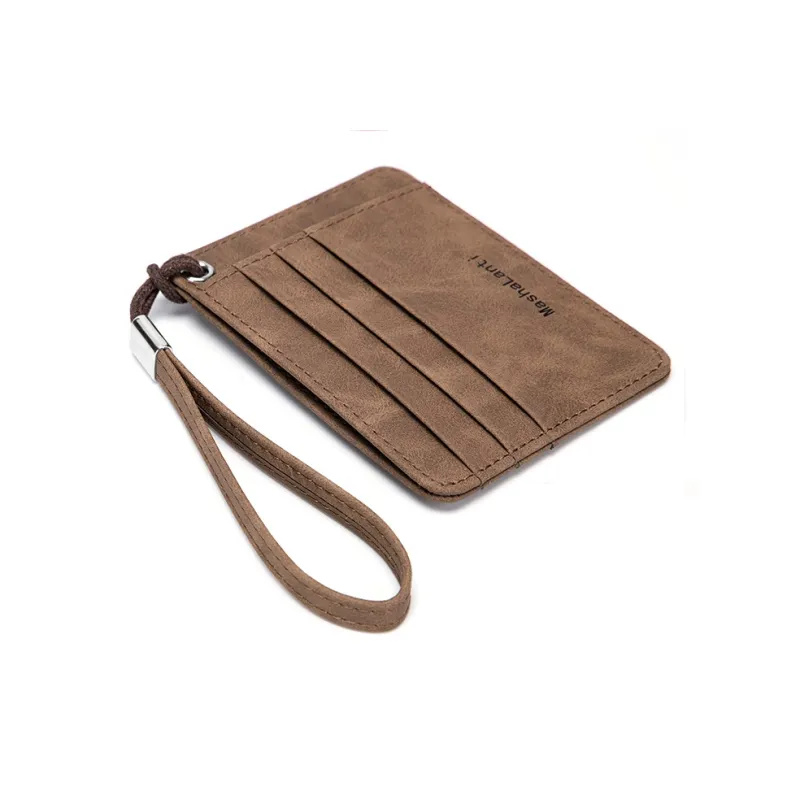 MashaLanti Microfiber Synthetic Leather Card Holder Regular Men's Coffee-1