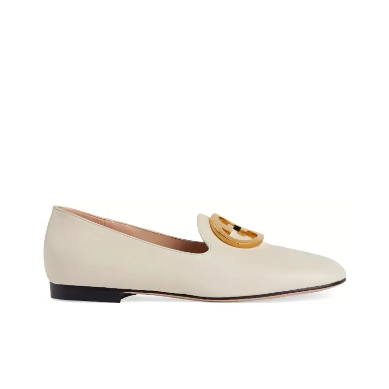 GUCCI Blondie Logo-plaque Loafers-1