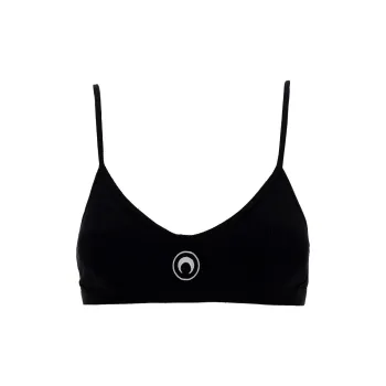 Marine Serre Crescent Moon embroidered Bra