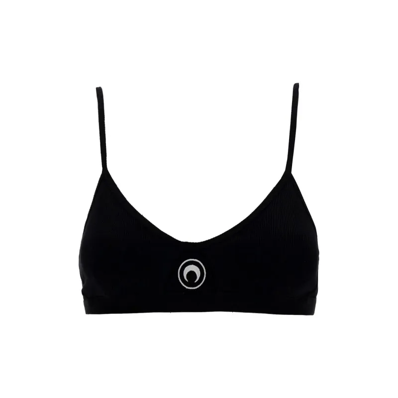 Marine Serre Crescent Moon embroidered Bra-0