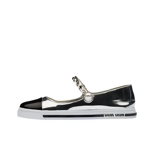 miu Shoes miu Shoes Women's Casual Shoes Women's Silver Black