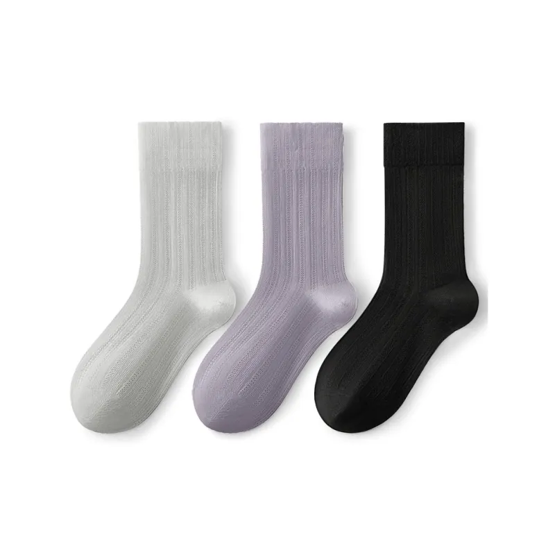 SHIWAJI Mid Calf Socks Women's 3 Pack-9