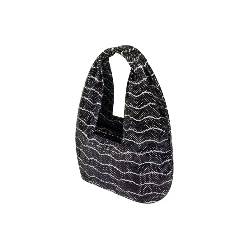 Chylak Python Pattern Embossed Leather One Shoulder Handbags Small Size Women's Beige And Black Python Black & White-1
