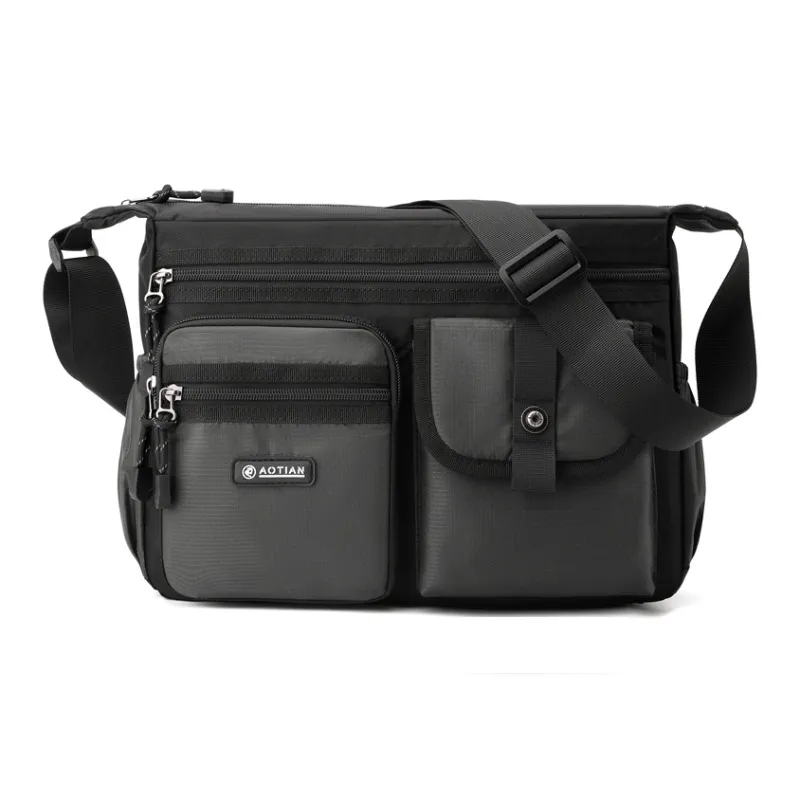 Yalu Oxford Crossbody Bag Regular Men's Gray/Black/Army Green/Dark Blue-0
