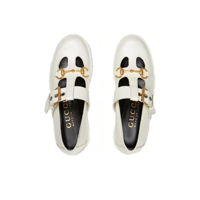 GUCCI Loafers Women's White-3