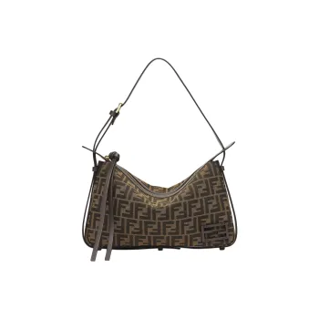 FENDI Polyester Handbag, Shoulder Bag Women's Brown
