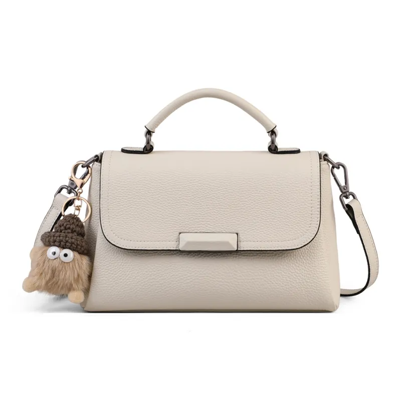 C°BANNER Cow Leather With Synthetic Leather Crossbody Bag, Handbag Regular Women's Black/Khaki/Dusty Blue/Ecru-2