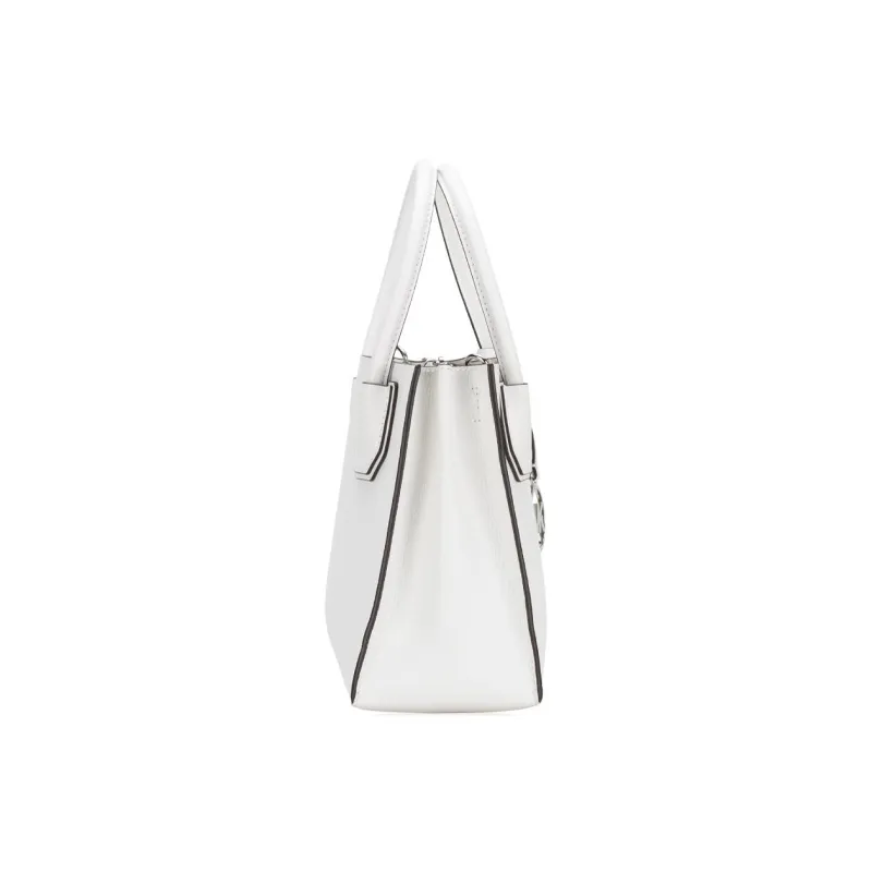 MICHAEL KORS Mercer Leather Tote Bag Shopping Bag Shoulder Bag Crossbody Bag Handbag Medium Size Women's Optical White-2