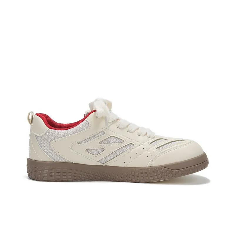Binya Slip Resistant, Abrasion Resistant, Lightweight Low Top Skateboard Shoes Women's Beige-1