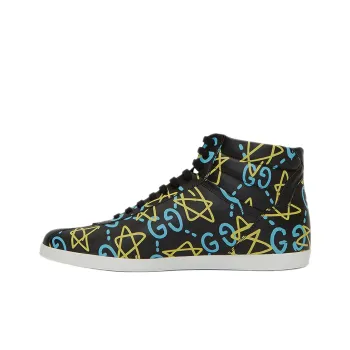 GUCCI Ace High Top Graffiti Ghost Stars