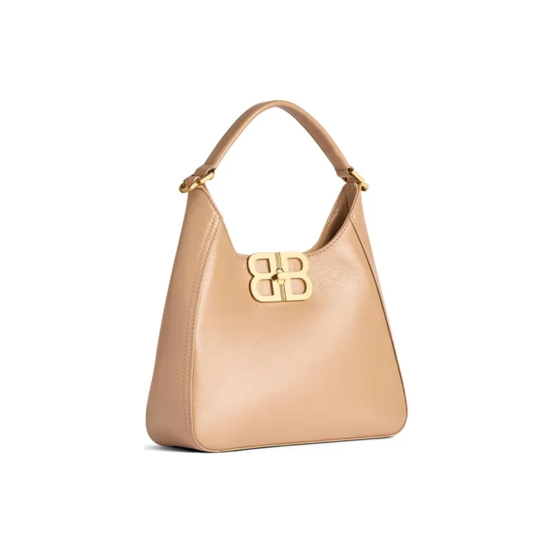 Balenciaga Cow Leather Handbag Small Size Women's Latte-2