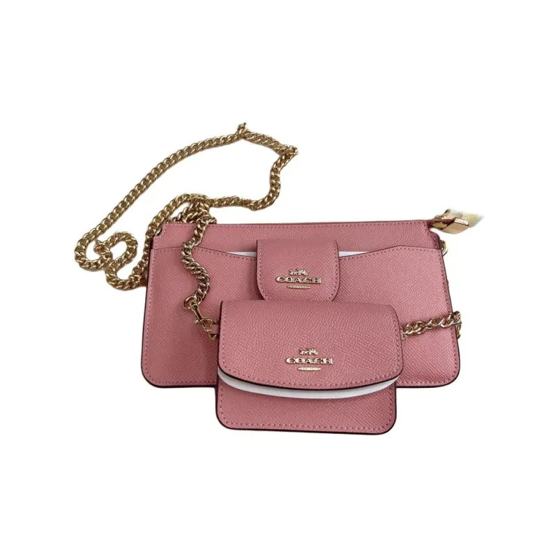 COACH Women's Poppy 2 IN 1 Crossbody Bag Pouch Pink-2