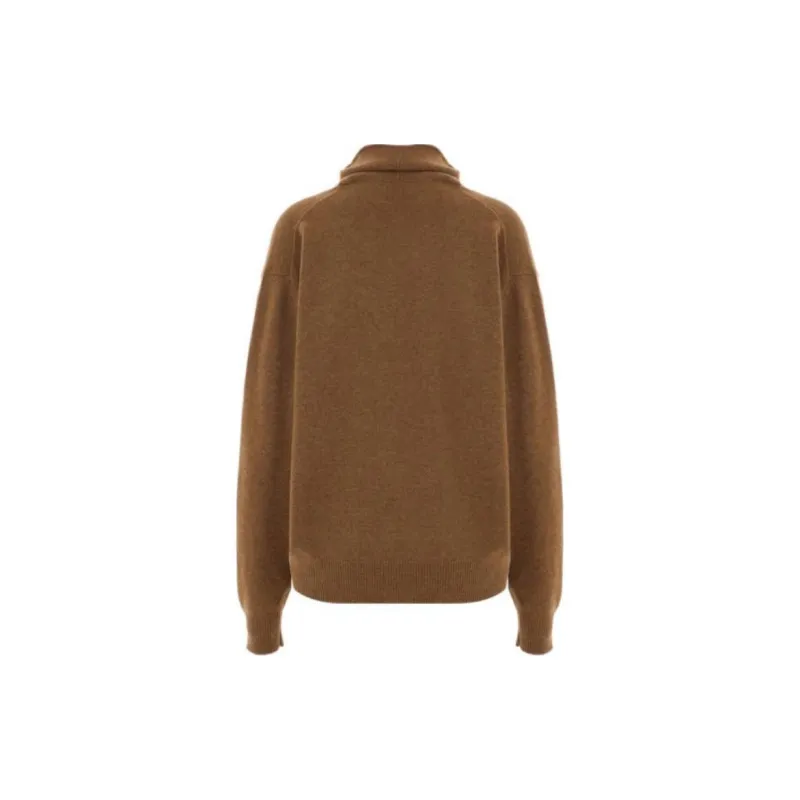 Plan C Attached scarf Ribbed knit Jumper-1
