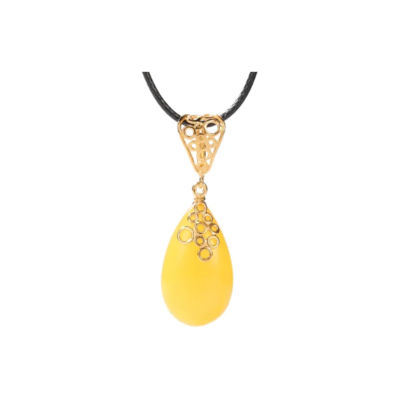 S&A S925 Silver Amber Beeswax Fine Jade Necklaces Women's-0