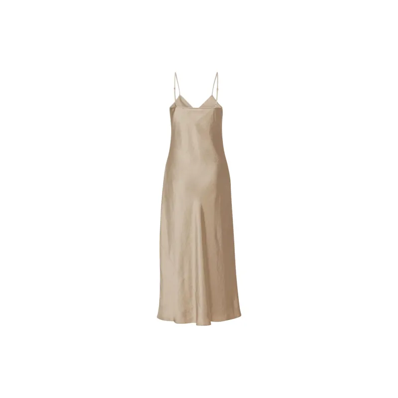 ARITZIA Wilfred New Only Slip Satin Maxi Dress Slip Dresses Women's Marmont-1