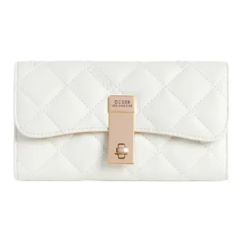 GUESS Artificial Leather Clutch Women's Gray White