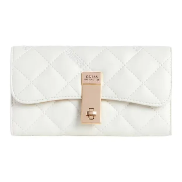 GUESS Artificial Leather Clutch Women's Gray White-0