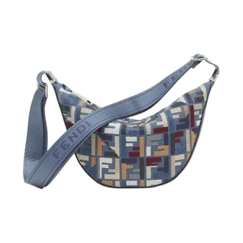 FENDI Canvas With Cotton And Nylon Crossbody Bag Shoulder Bag Men's Blue