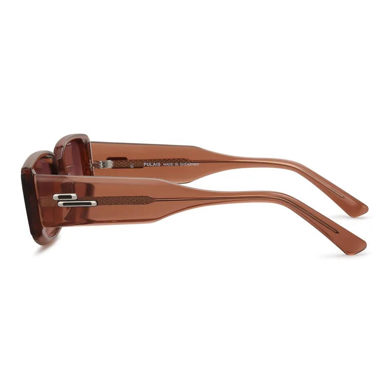 PULAIS Plate Frame Square Sunglasses Unisex-9