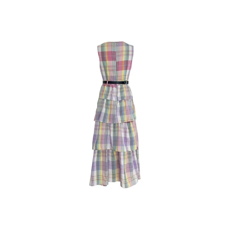 Incolore Sleeveless Dress Women's Plaid-1
