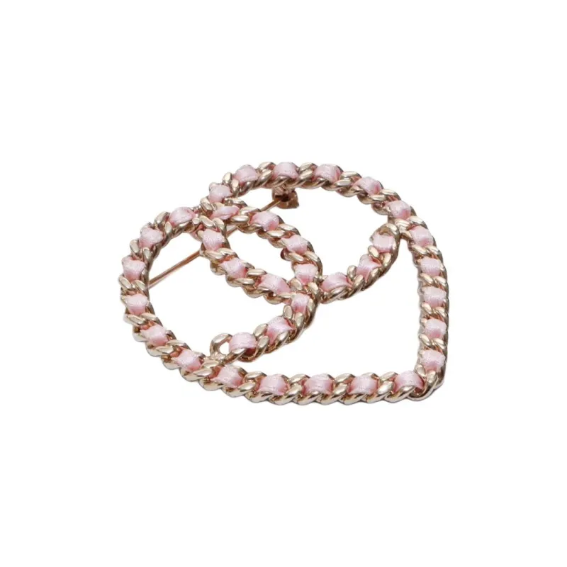 CHANEL Pre-Owned 2009 CC Heart Brooch-1