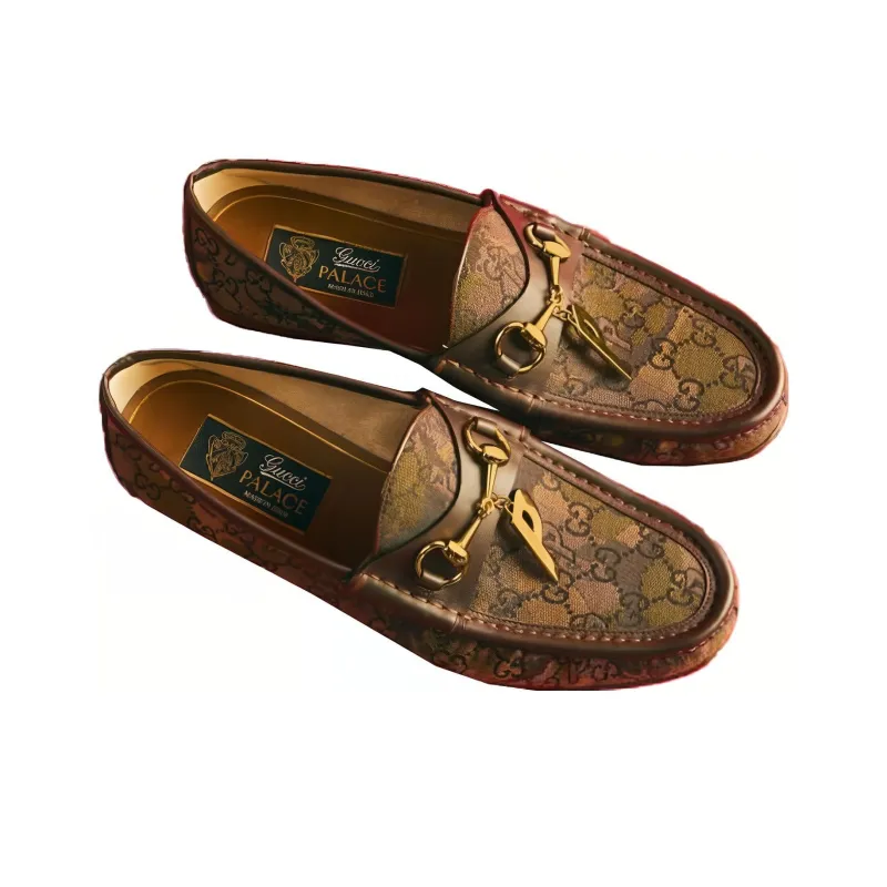 PALACE x GUCCI Casual Shoes Men's Dark Brown-2