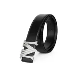 Silver Buckle Black Belt