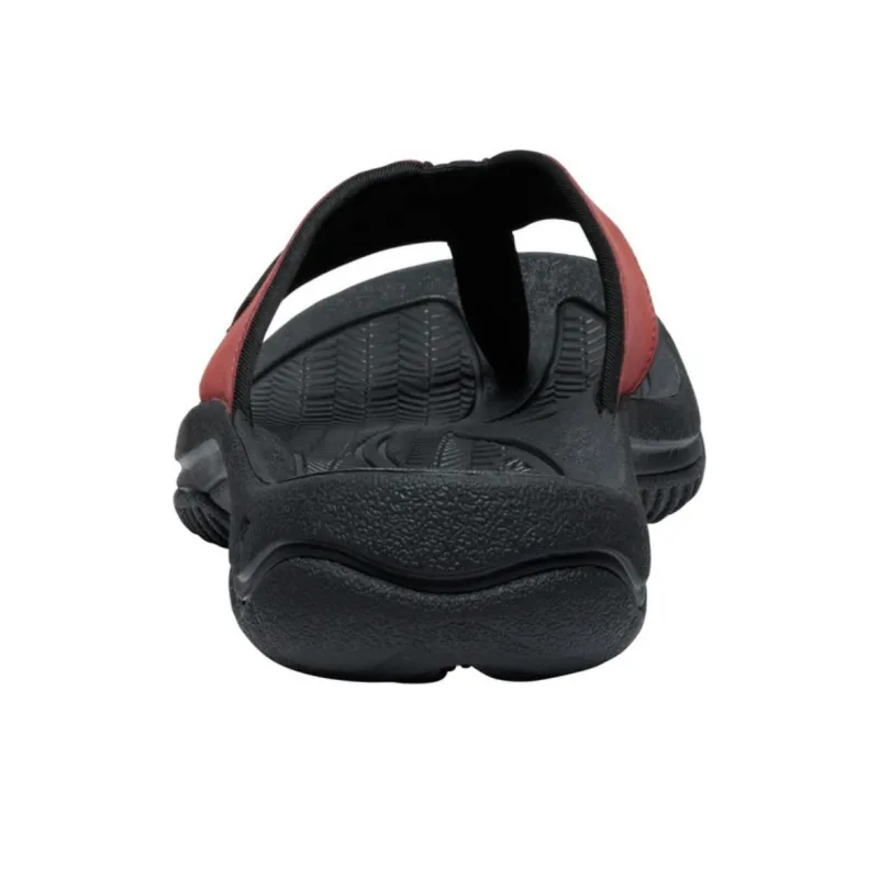 KEEN Kona Abrasion-Resistant Slip-Resistant Flip Flops Men's Black Red-4