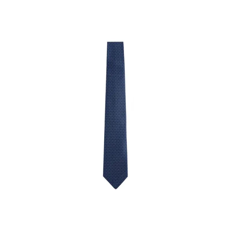 Ferragamo Jacquard Pointed Tip Tie-0
