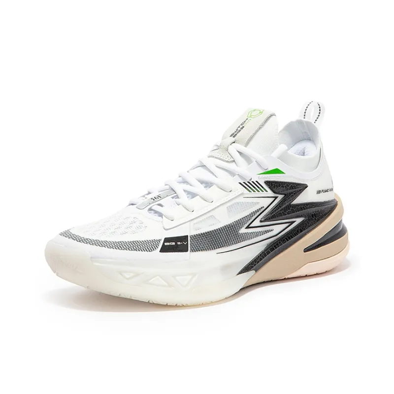 361° BIG3 5.0 PRO Panda Cushioning Anti Slip Wear Resistant Breathability Low Top Basketball Shoes Men's White Black-1