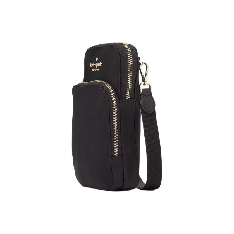Kate Spade Chelsea Recycled Nylon Cell Phone Pouch, Shoulder Bag, Crossbody Bag Women's Black-1