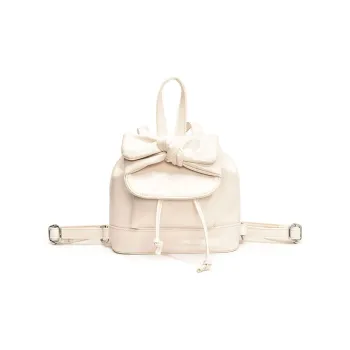 DALO PU Panel Denim Backpack Handbag Backpack Women's White/Silver/Blue