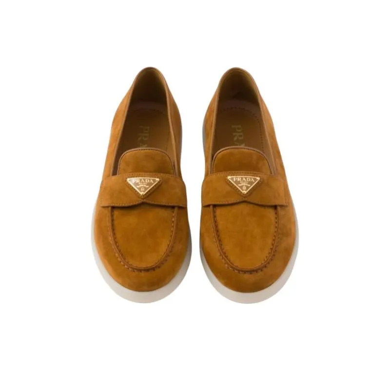 PRADA Loafers Women's Brown-4