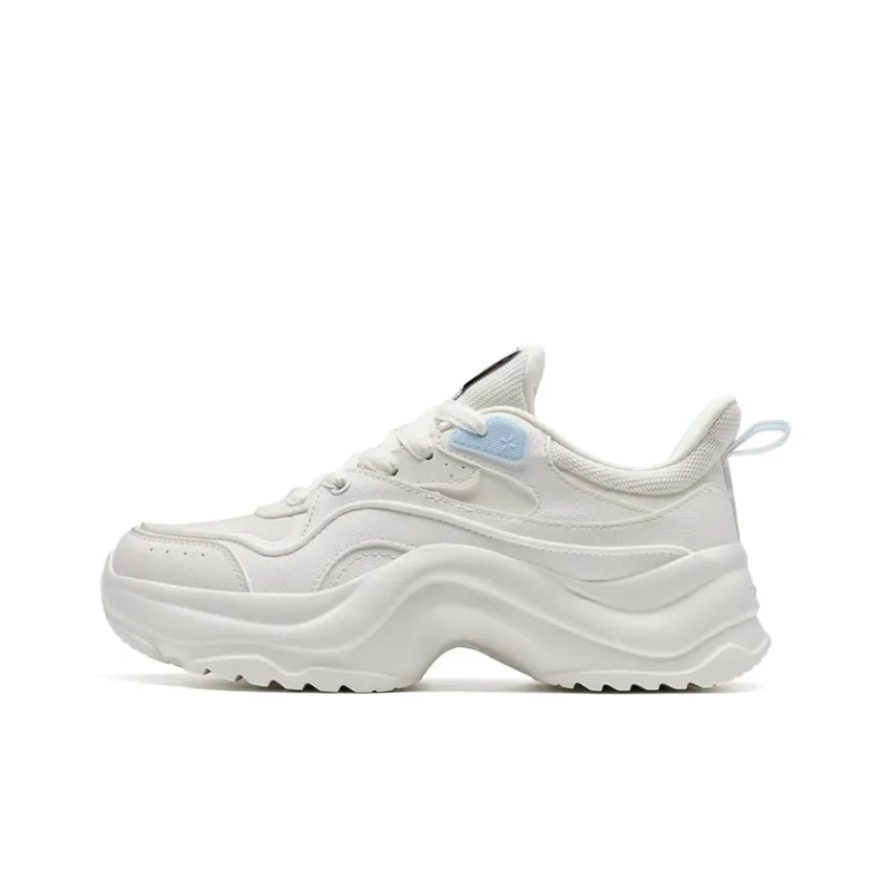 XTEP Cotton Candy Height Increasing Low Top Casual Shoes Women's Sail White-0