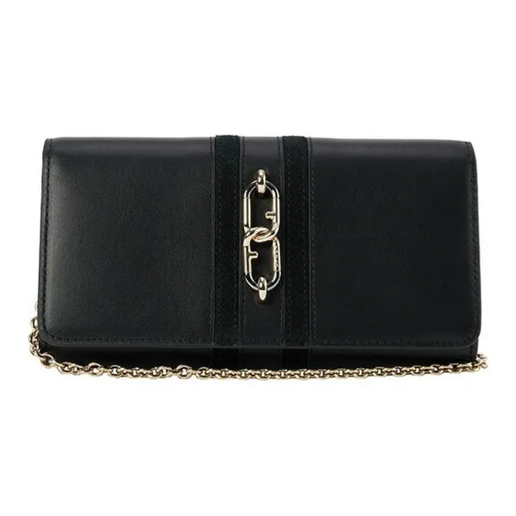 Furla Sirena Collection Leather Crossbody Bag, Shoulder Bag Women's Black-0