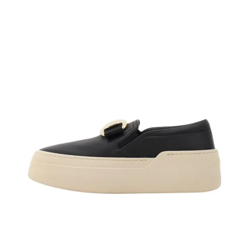 FERRAGAMO Vara Low Top Skateboard Shoes Women's Black-0